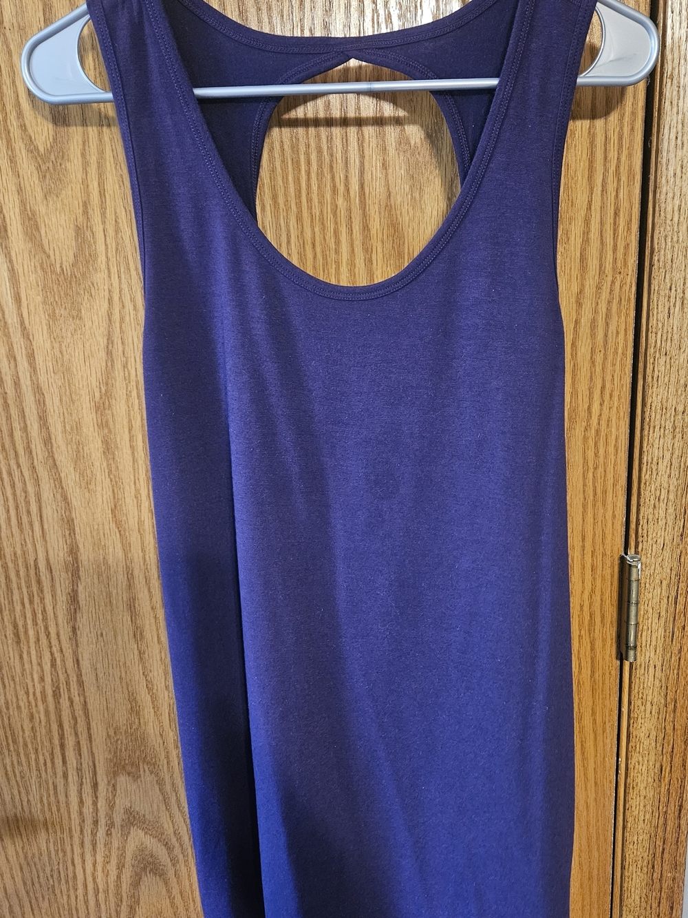 ZYIA Purple Twist Back Tank Top